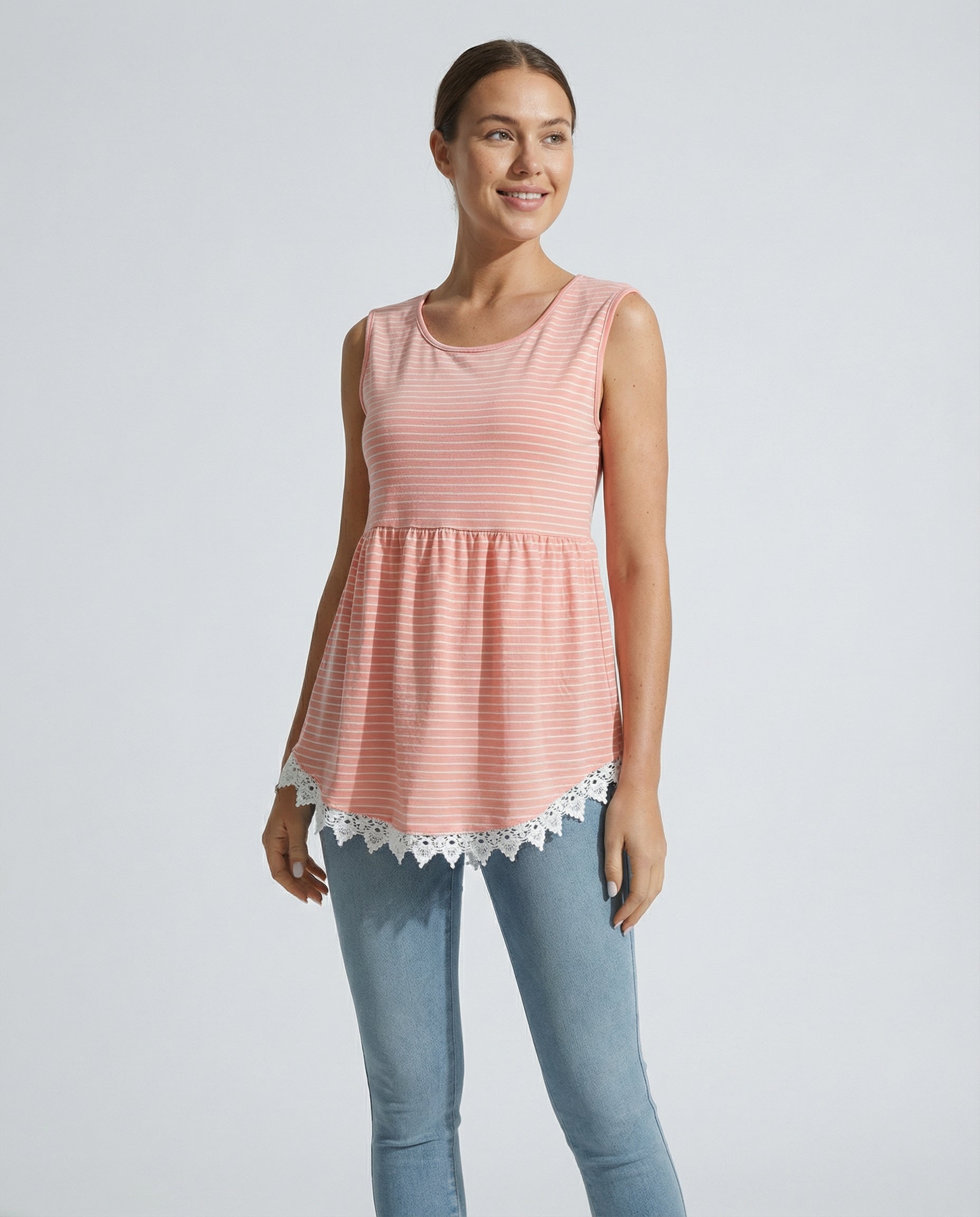 Amelia Lace Trim Tank