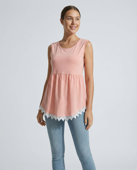 Amelia Lace Trim Tank