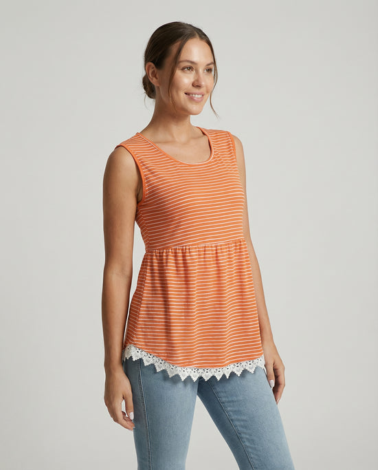 Amelia Lace Trim Tank