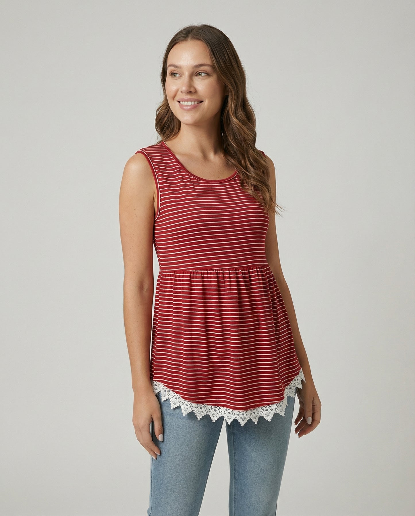 Amelia Lace Trim Tank