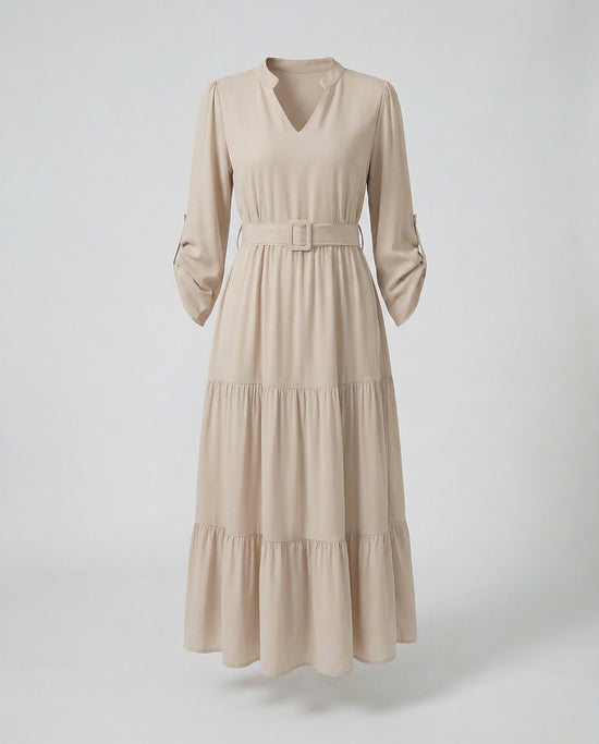 Camille Belted Midi Dress