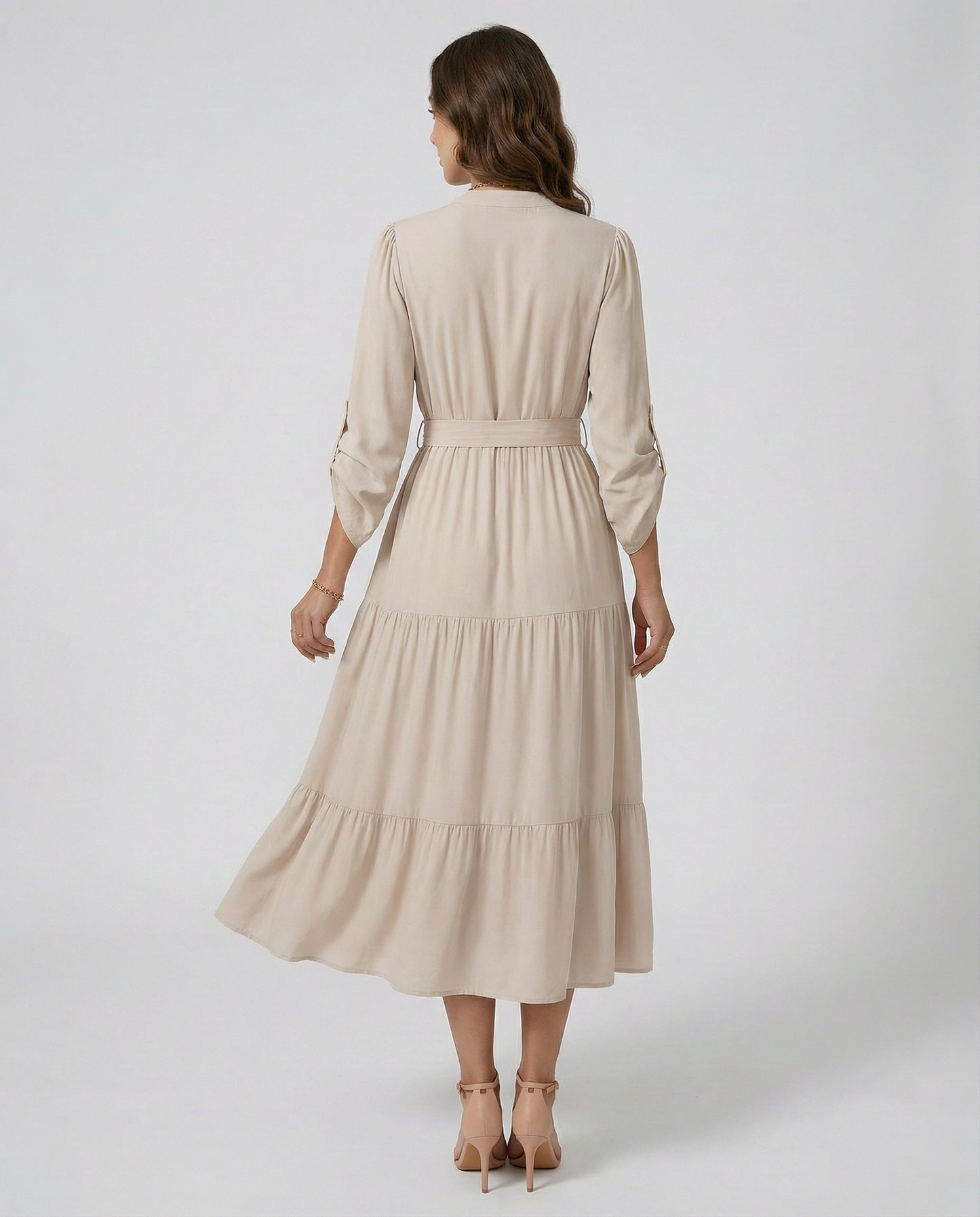 Camille Belted Midi Dress