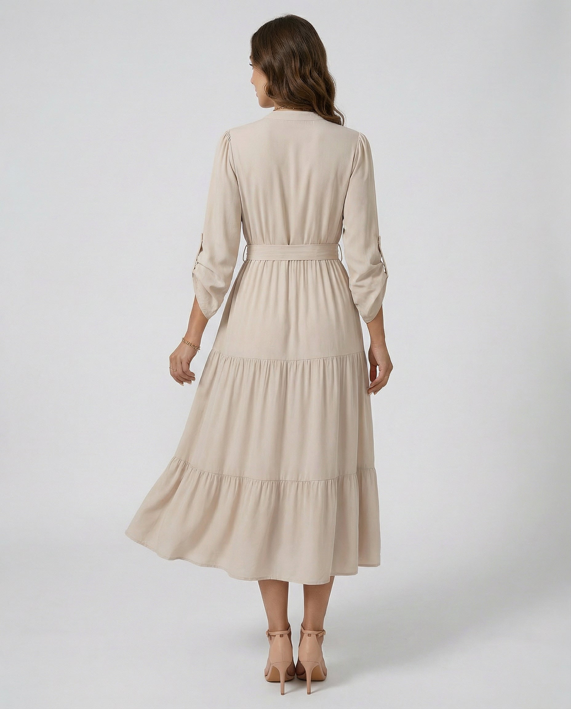 Camille Belted Midi Dress