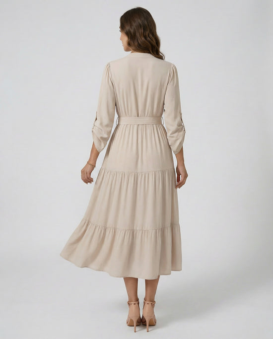 Camille Belted Midi Dress