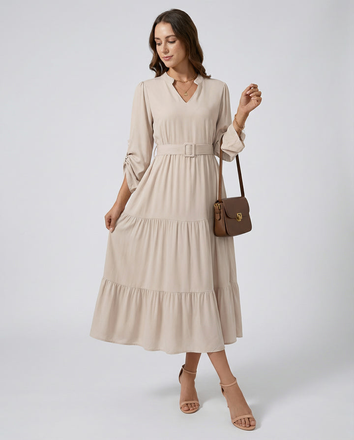 Camille Belted Midi Dress