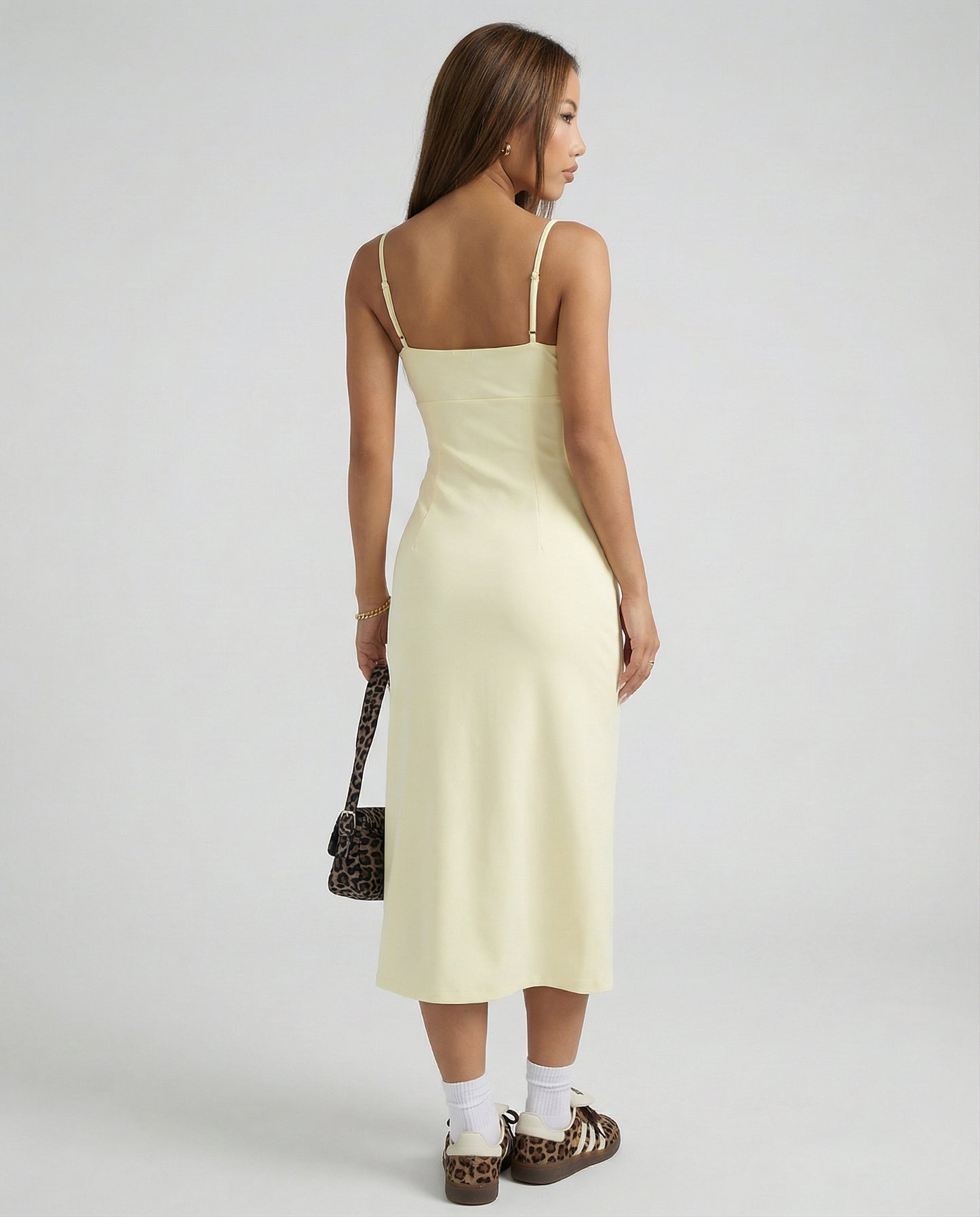 Elara Bloom Slit Dress