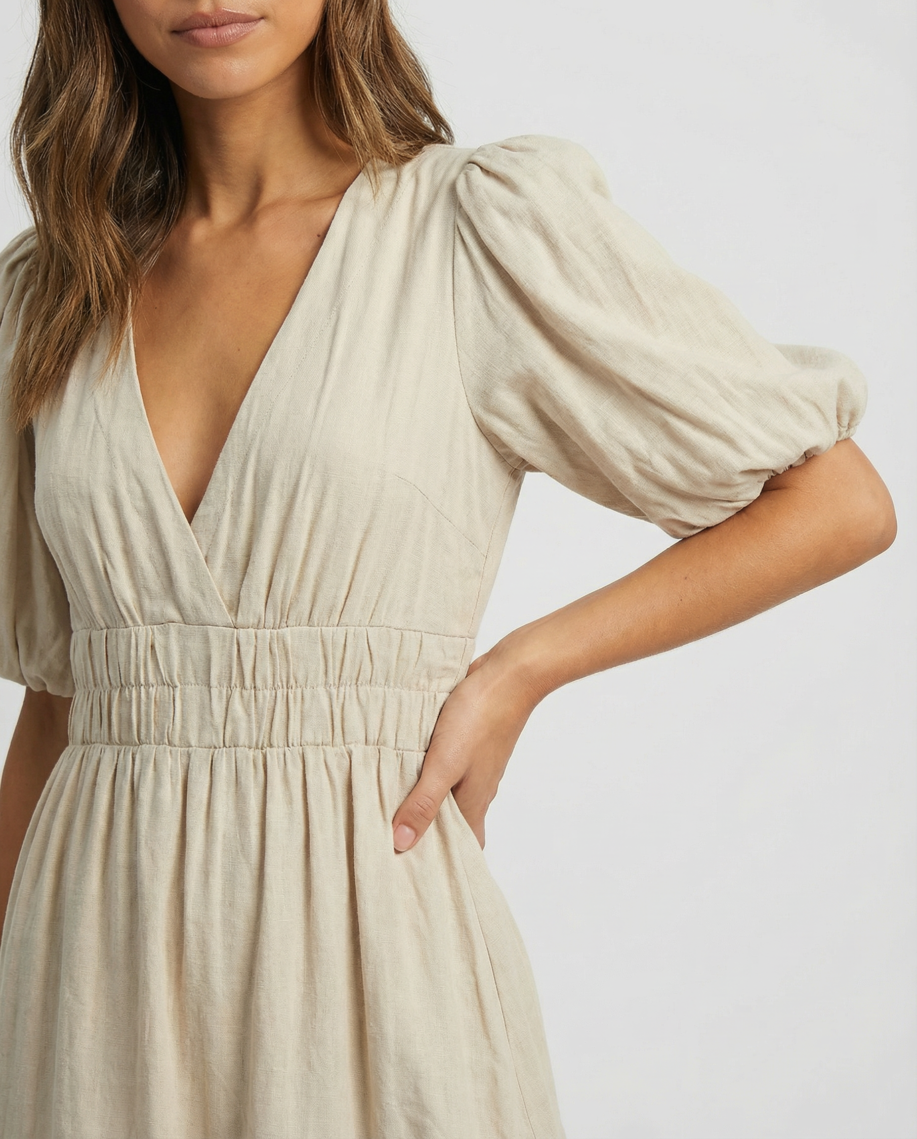 Camellia V-Neck Midi Dress