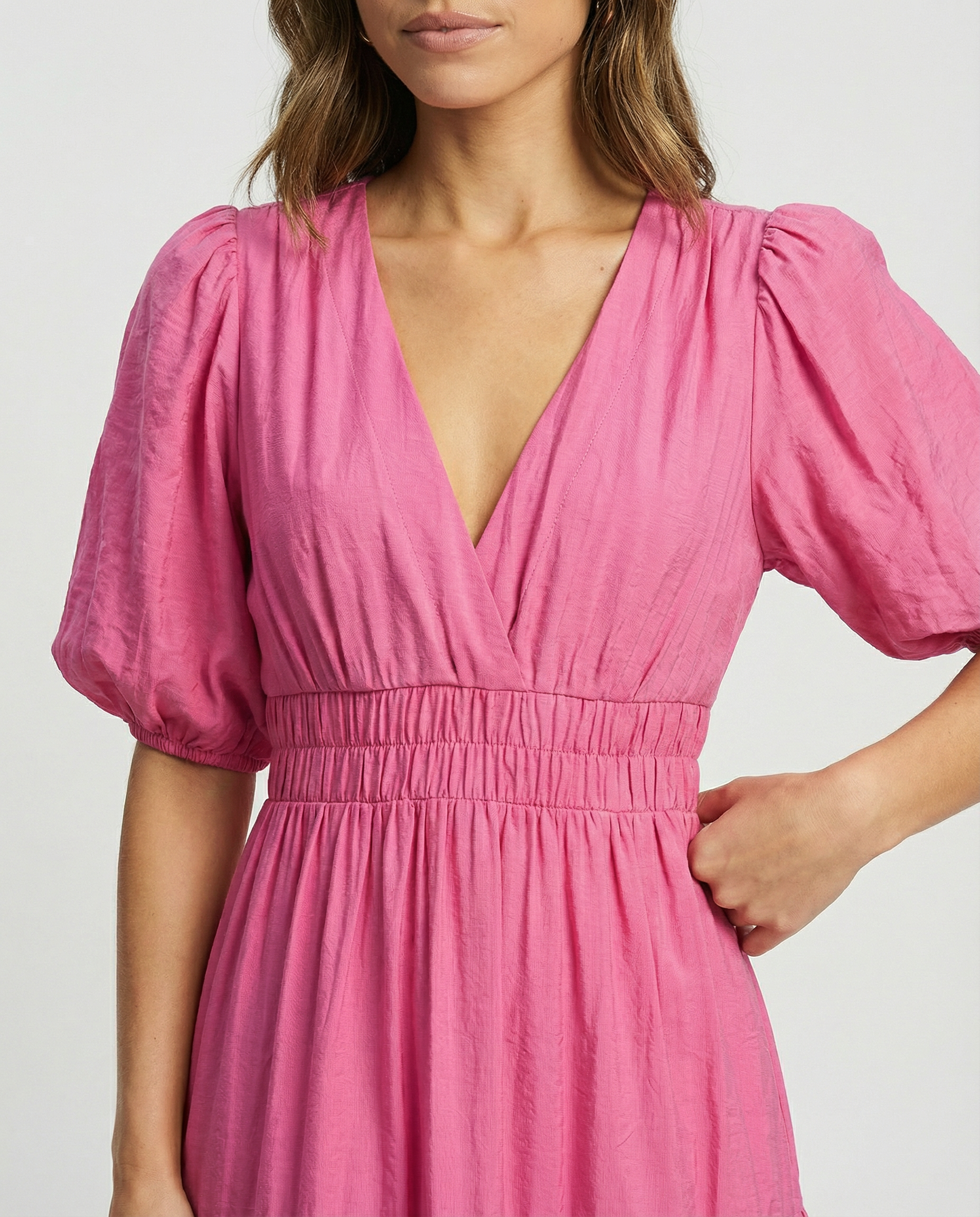 Camellia V-Neck Midi Dress