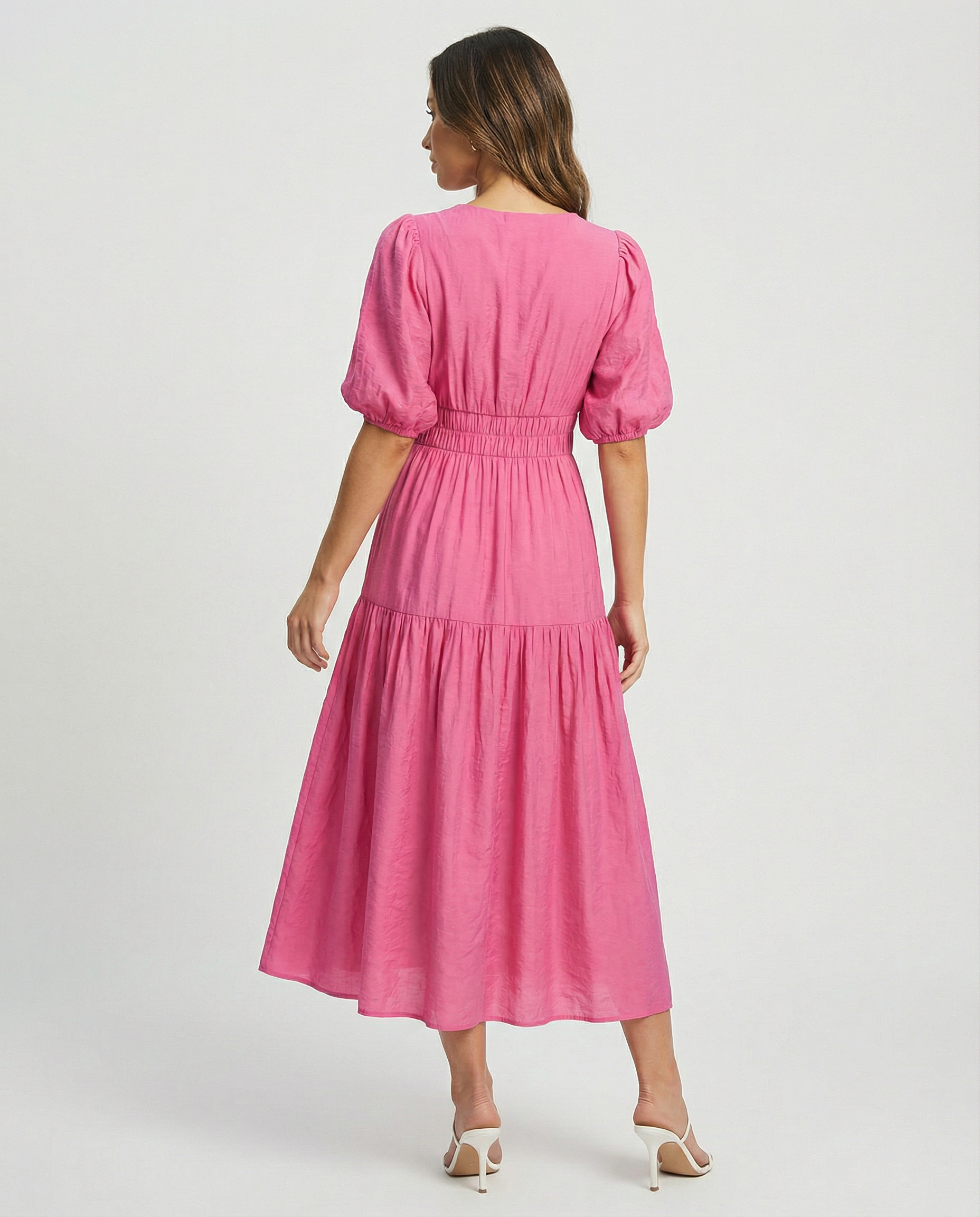 Camellia V-Neck Midi Dress