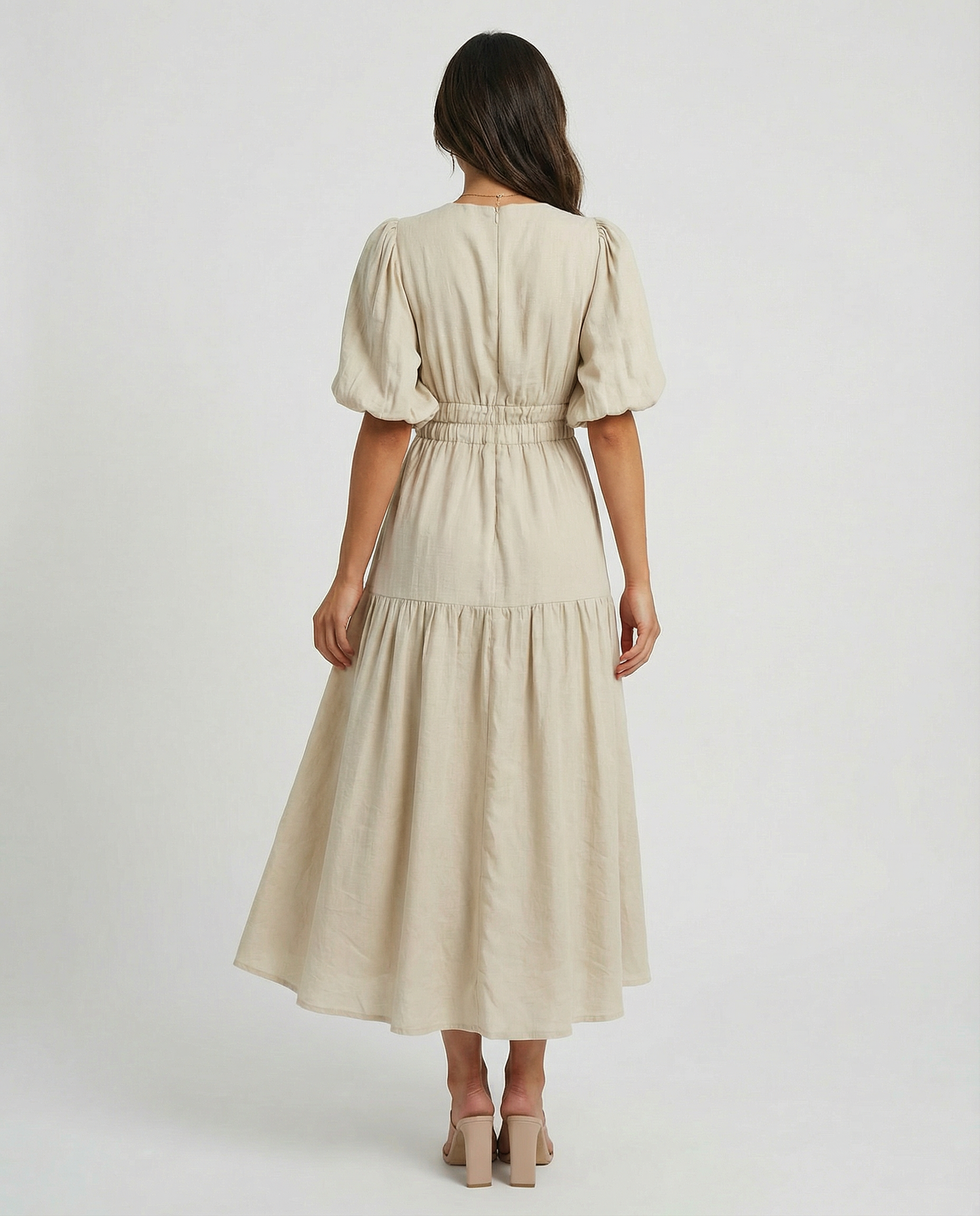 Camellia V-Neck Midi Dress