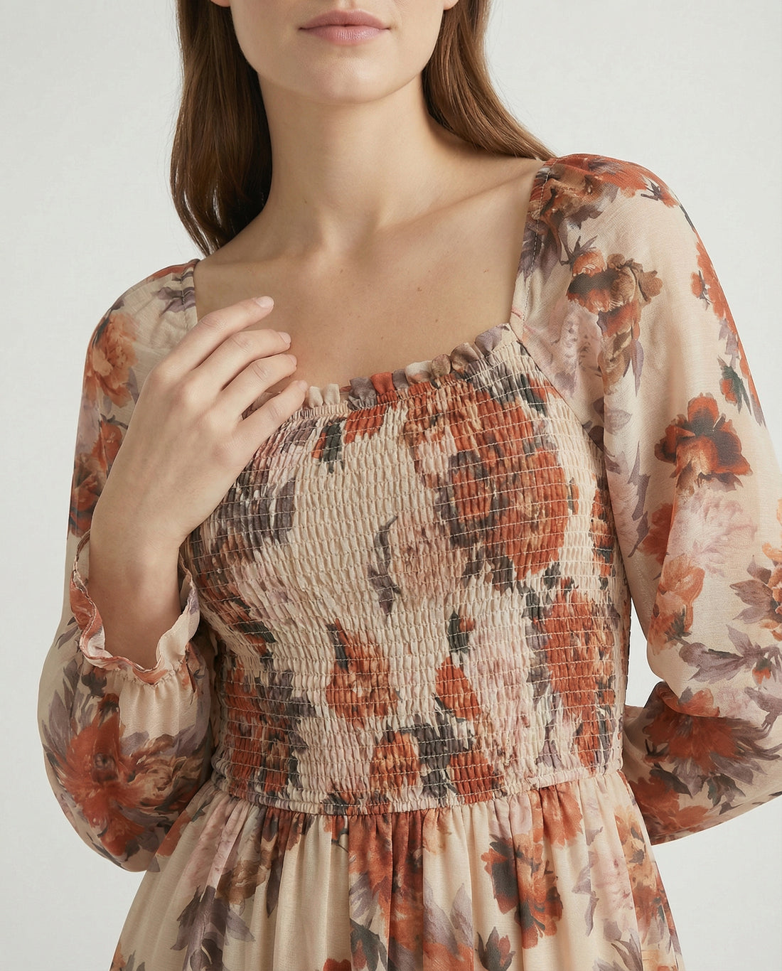 Floral Smocked Maxi Dress