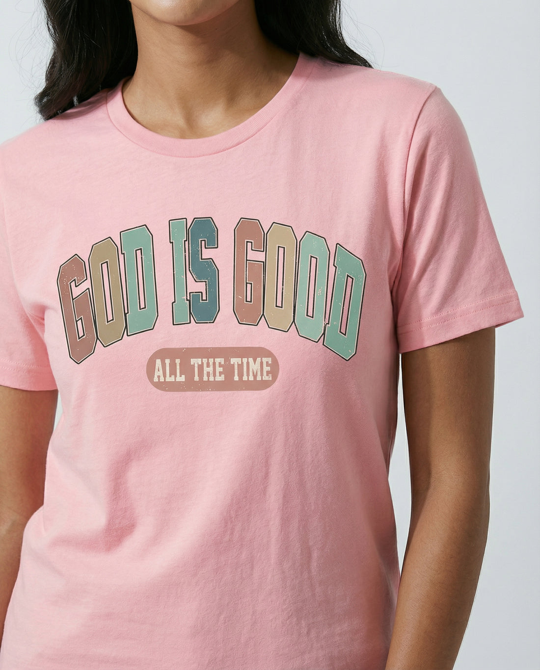 God Is Good Round Neck T-Shirt