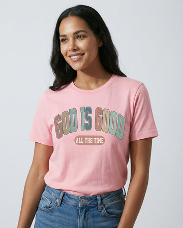 God Is Good Round Neck T-Shirt
