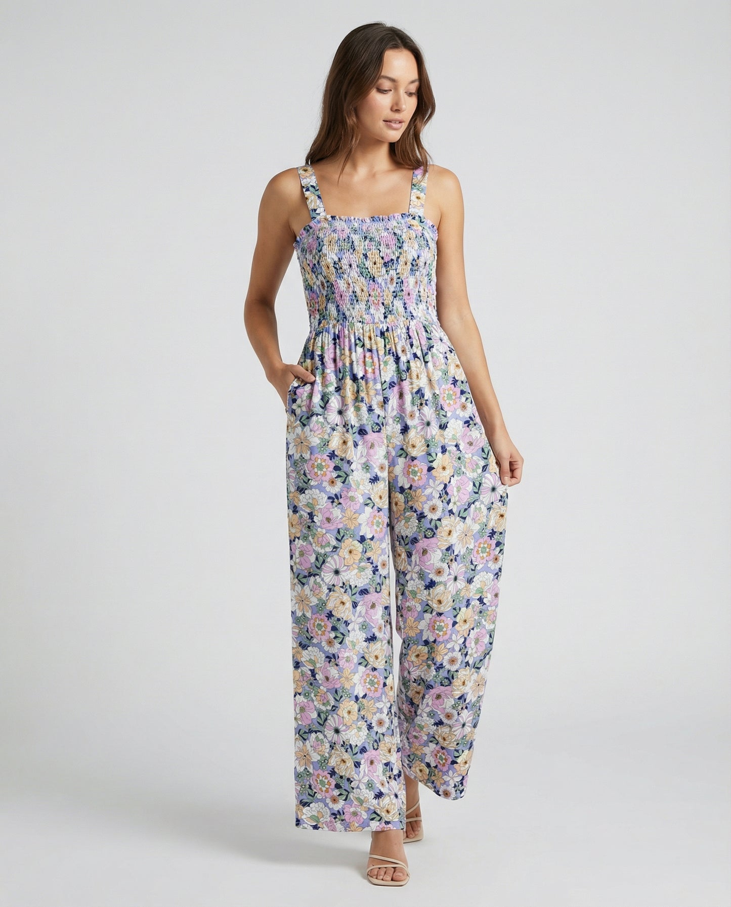 Harvest Bloom Smocked Jumpsuit