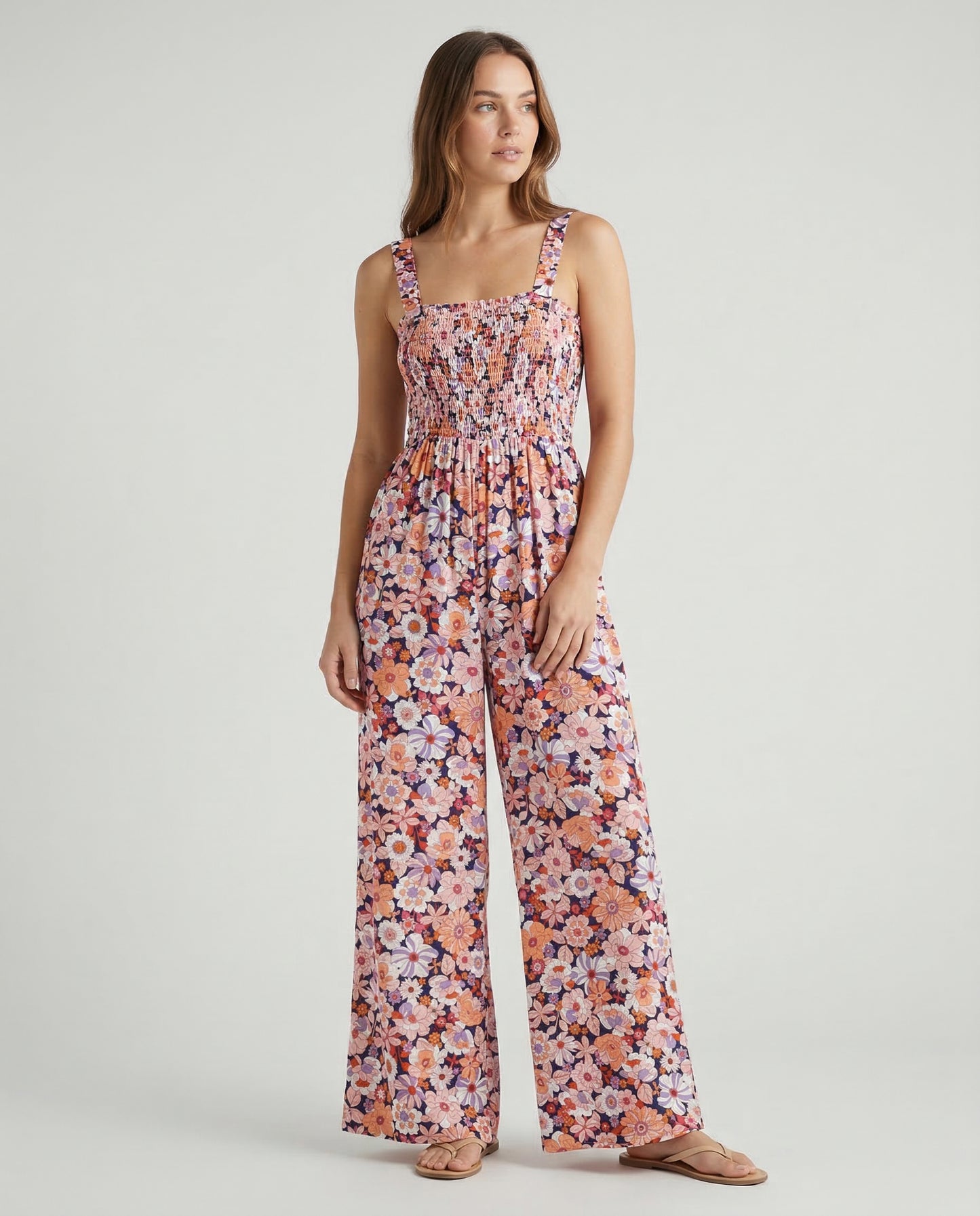 Harvest Bloom Smocked Jumpsuit