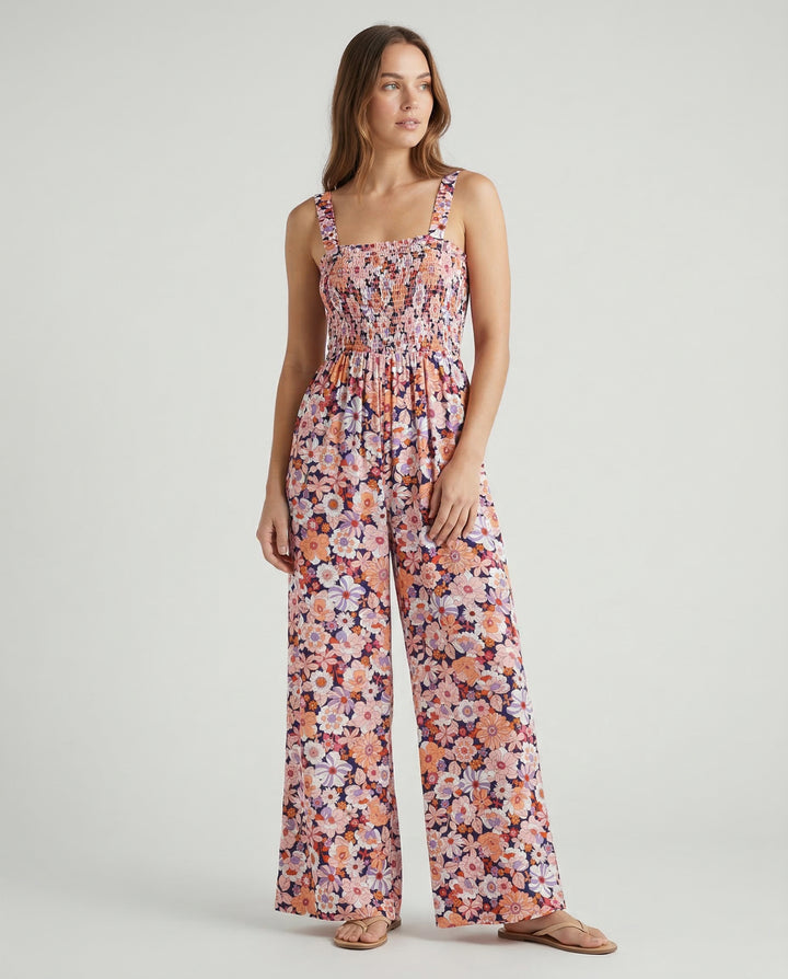 Harvest Bloom Smocked Jumpsuit