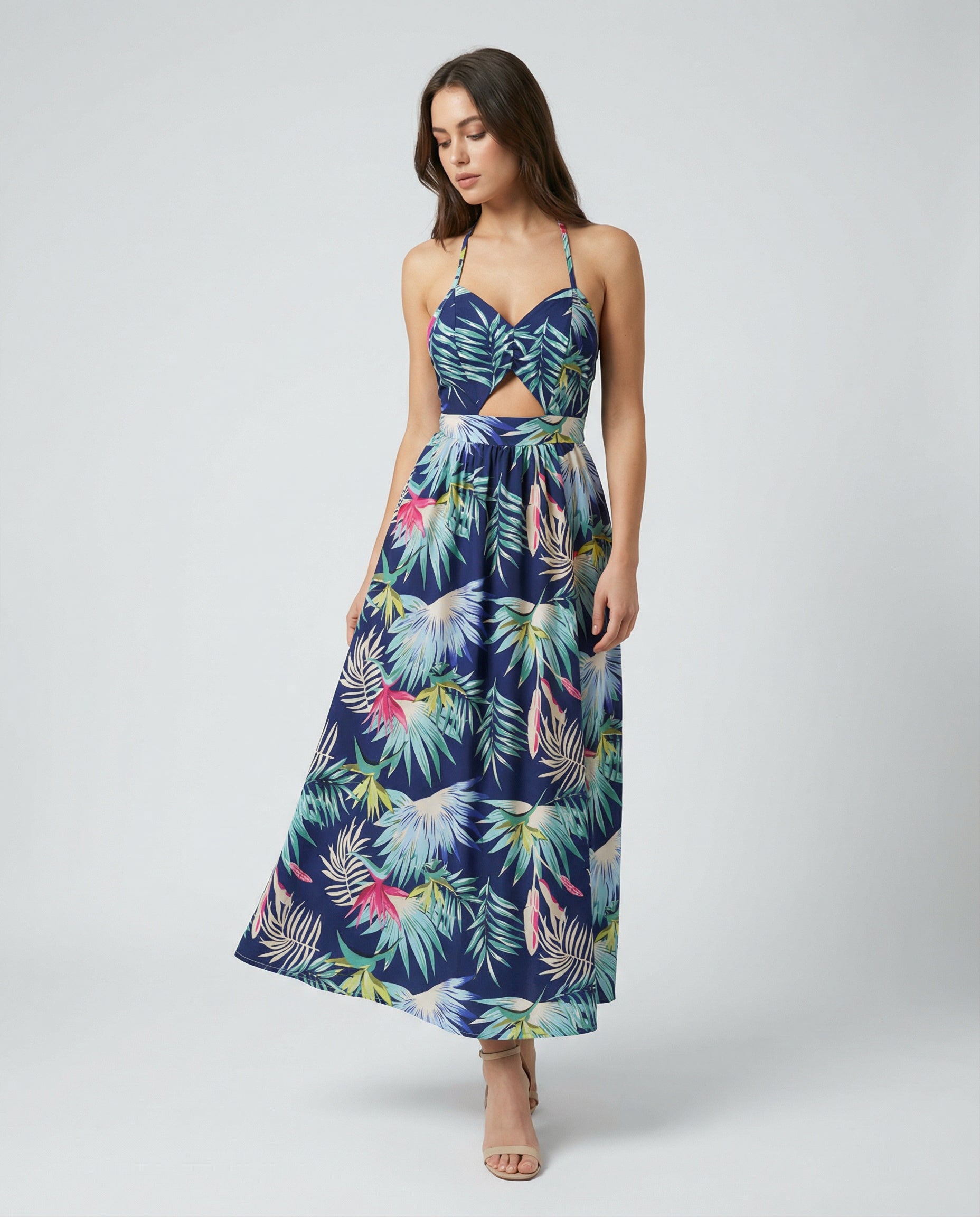 Maris Bloom Backless Maxi Dress