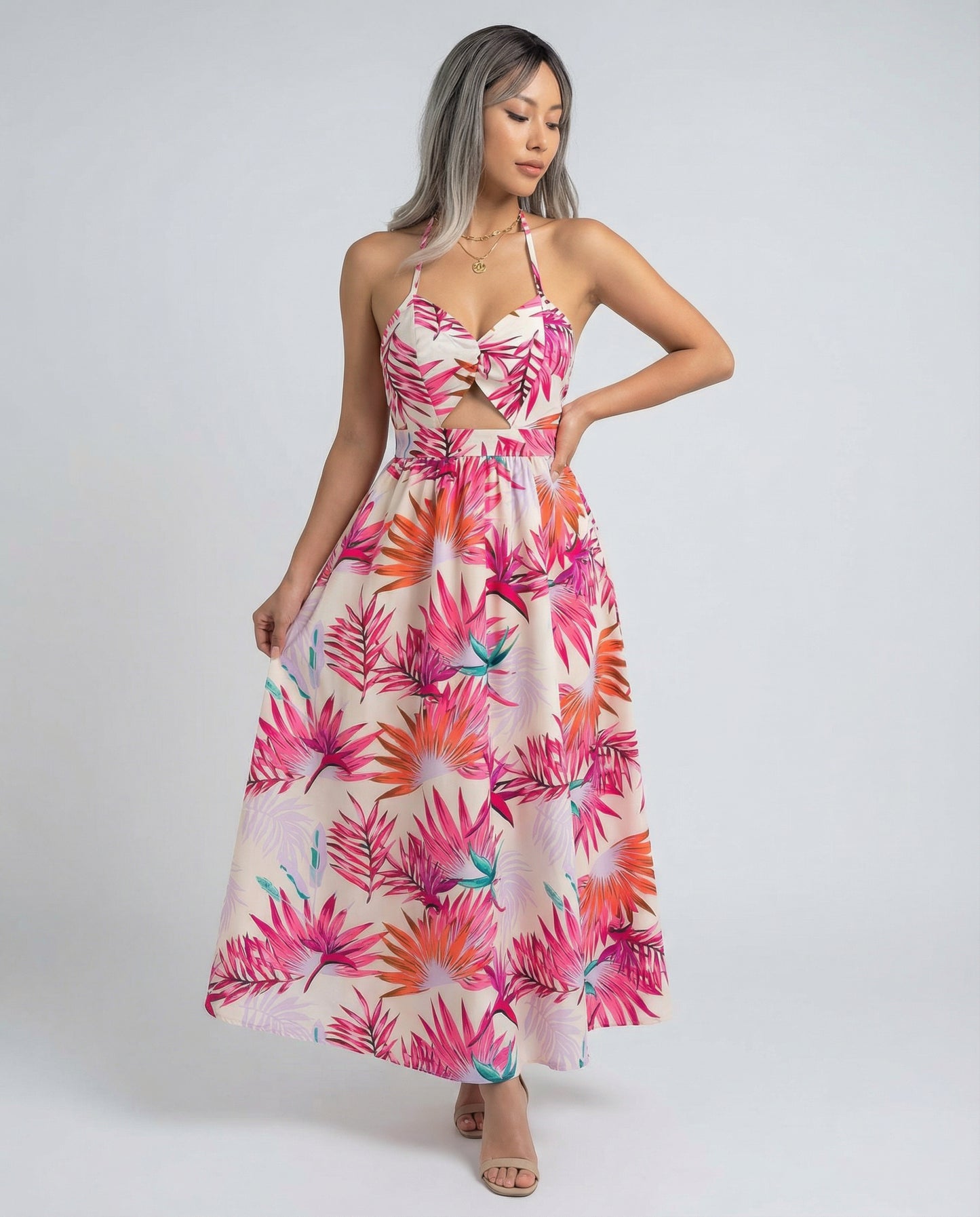 Maris Bloom Backless Maxi Dress