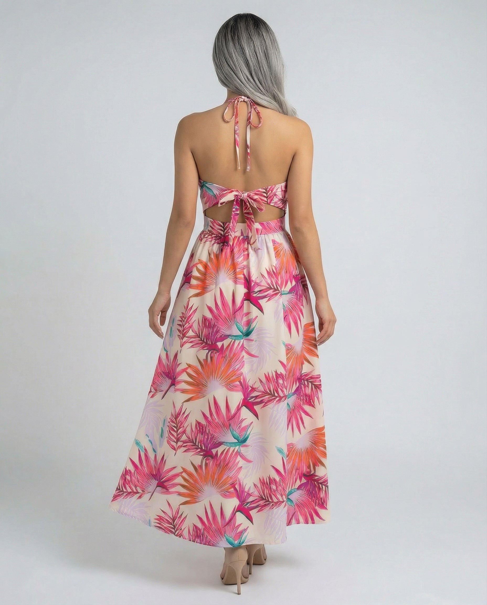 Maris Bloom Backless Maxi Dress