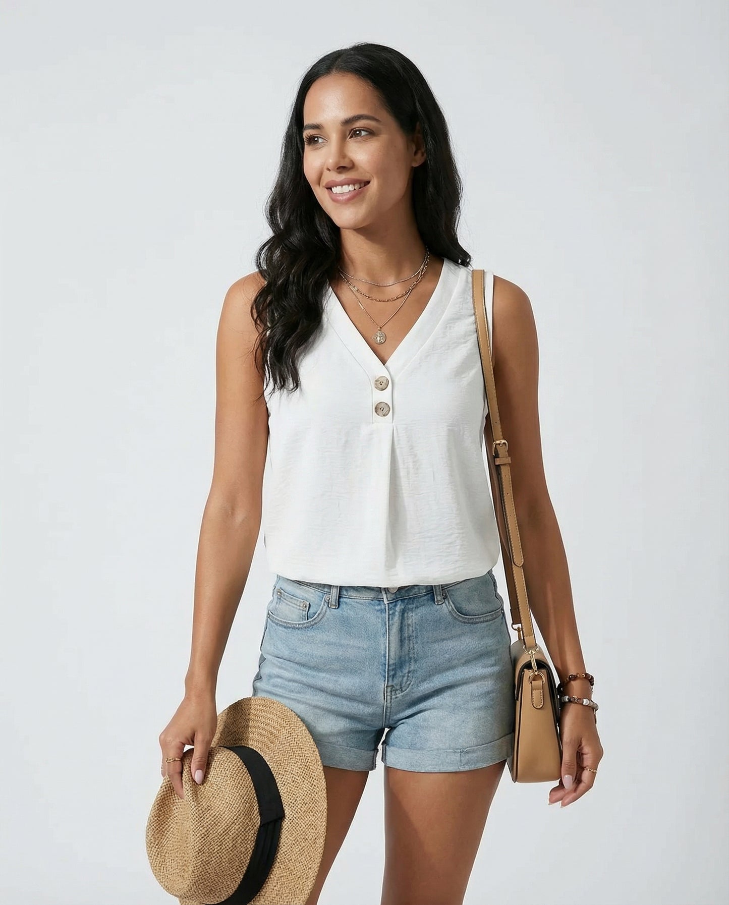 Marisol Curve V-Neck Tank