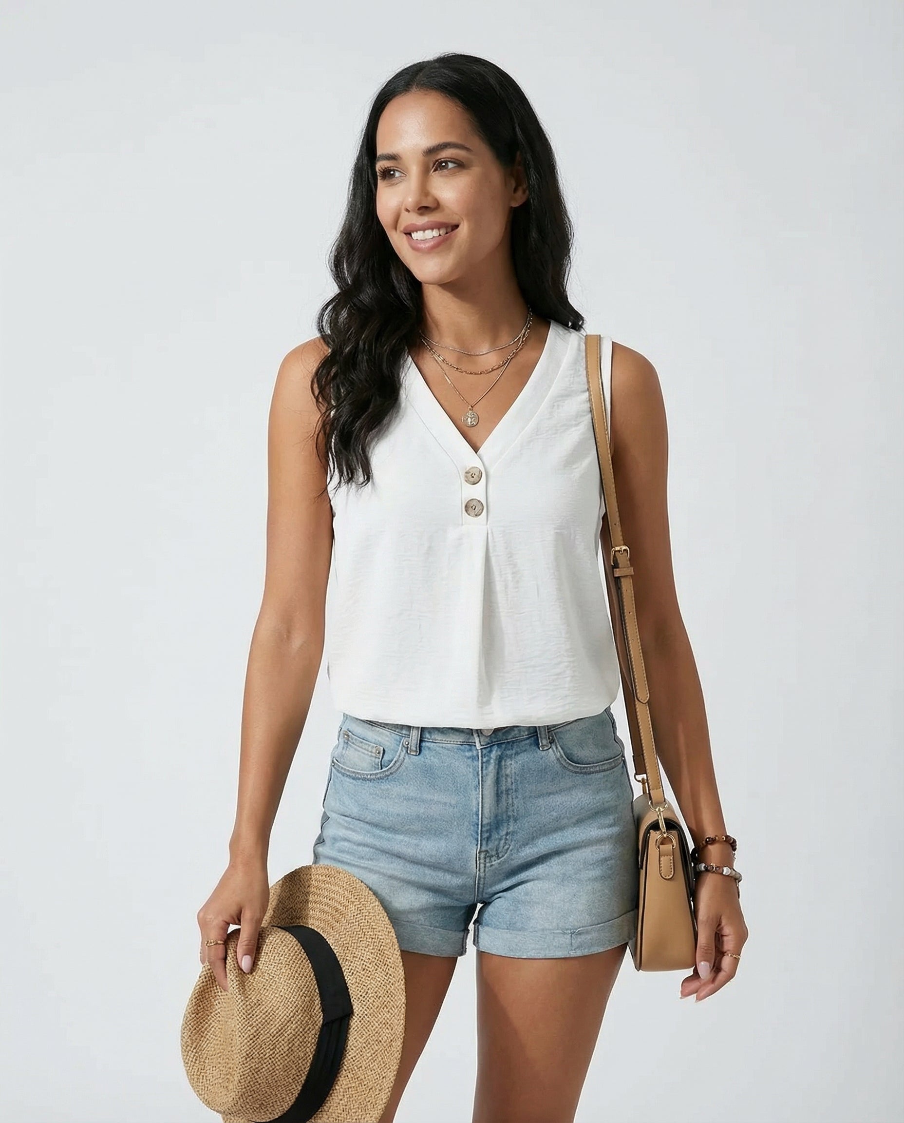 Marisol Curve V-Neck Tank