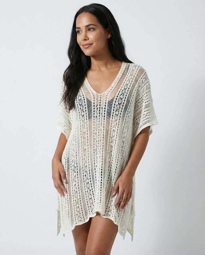 Seabreeze V-Neck Knit Cover-Up