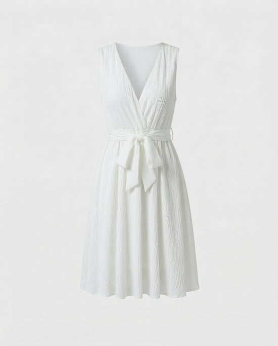 Seaside Grace Tie-Waist Dress