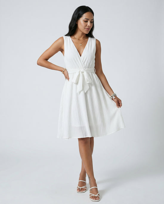 Seaside Grace Tie-Waist Dress