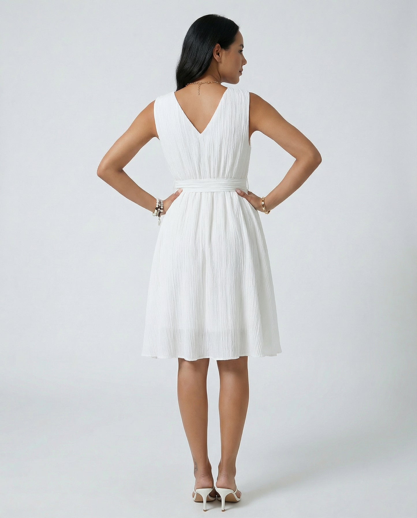 Seaside Grace Tie-Waist Dress