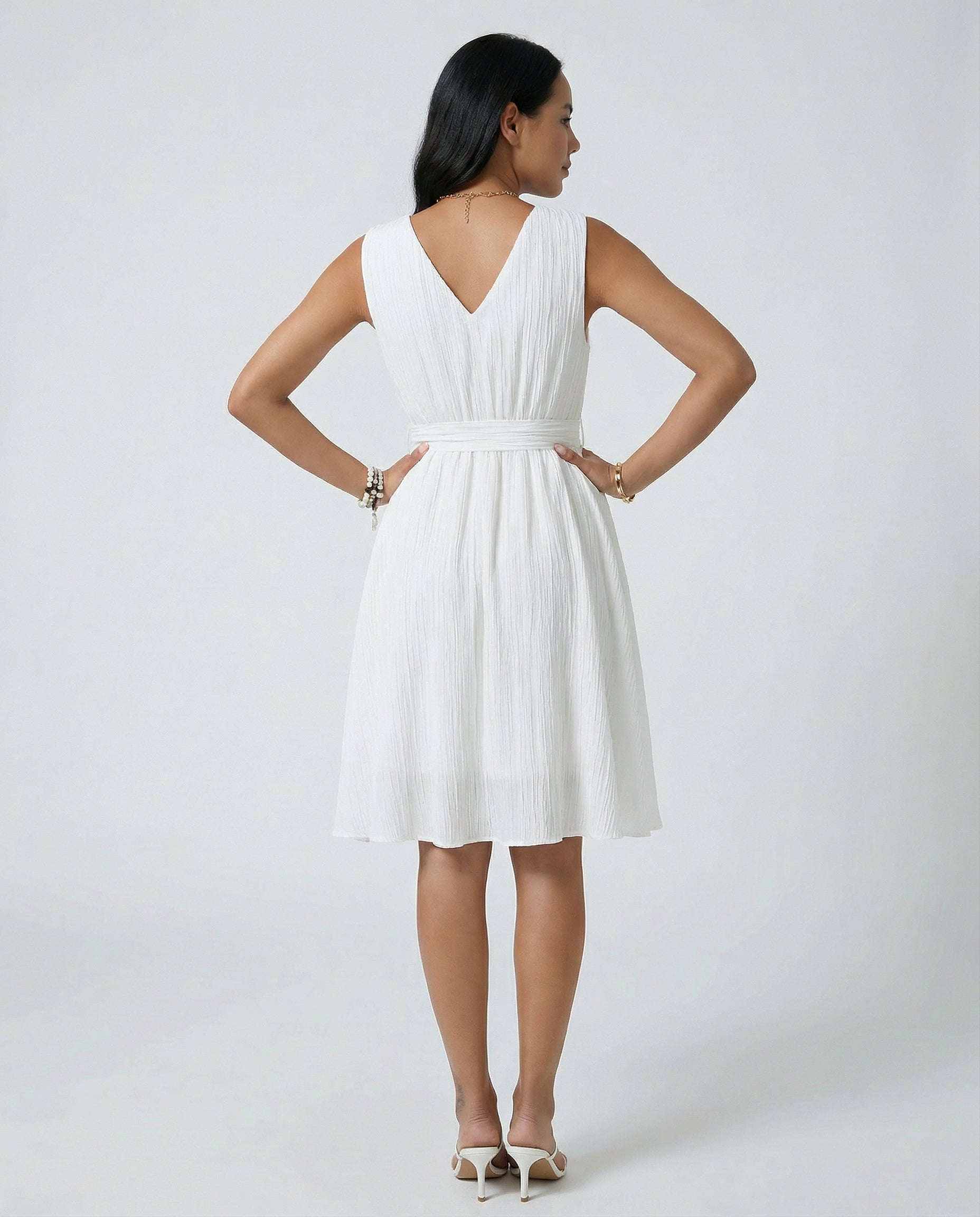 Seaside Grace Tie-Waist Dress