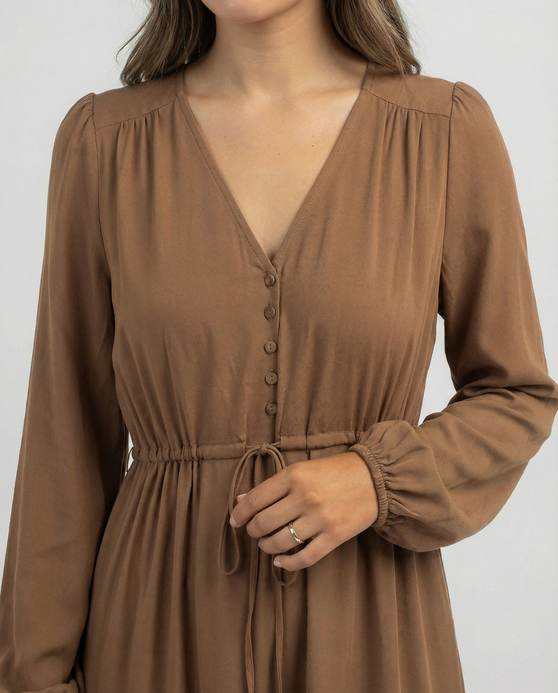 Tiered Long Sleeve Maxi Dress