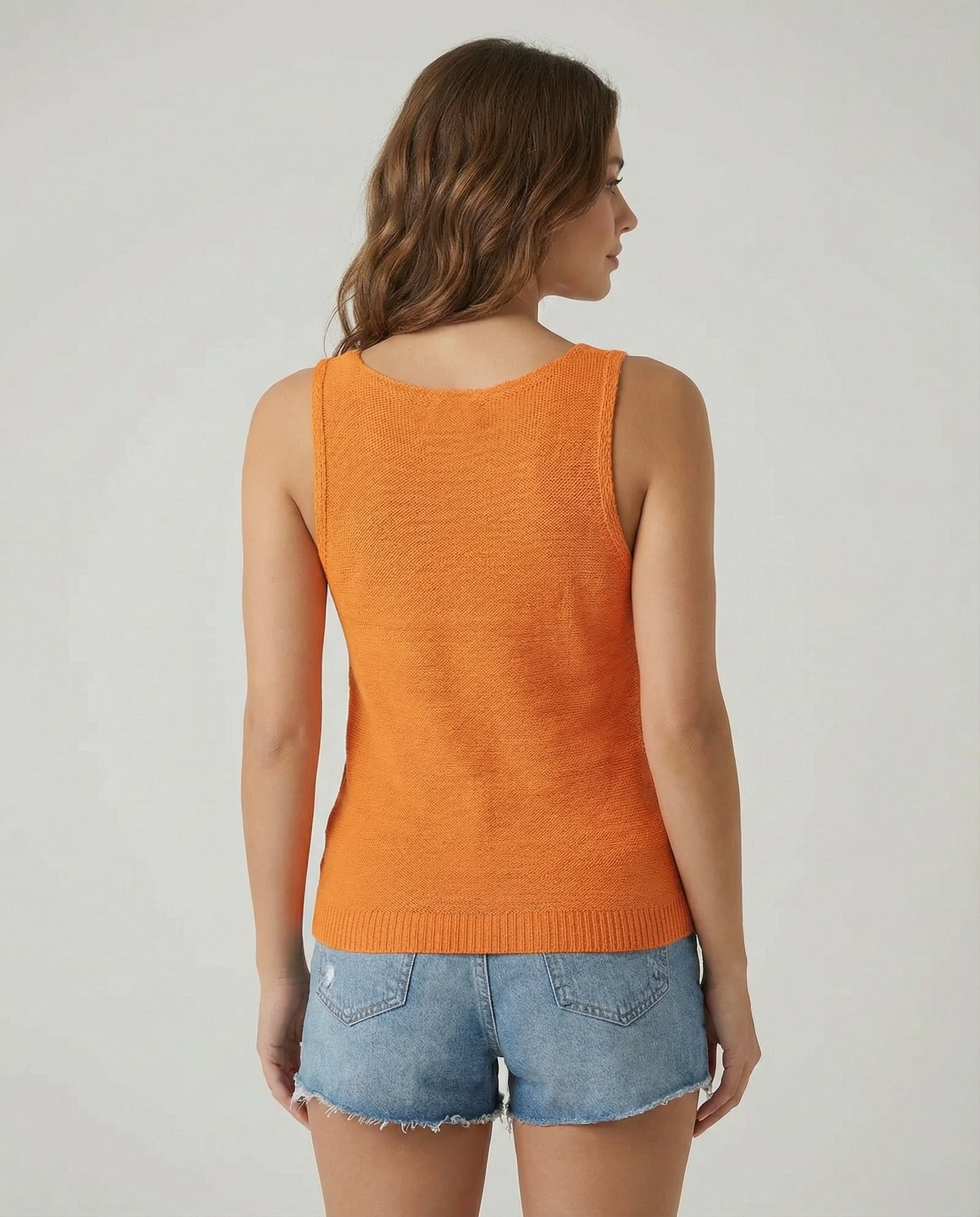 Tropic Breeze Eyelet V-Neck Tank