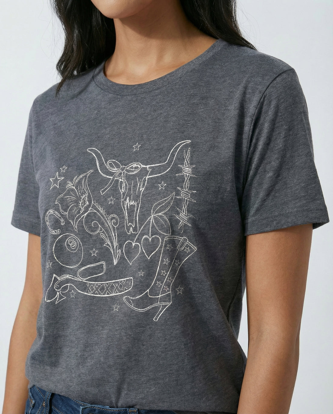 Western Graphic Crewneck Tee