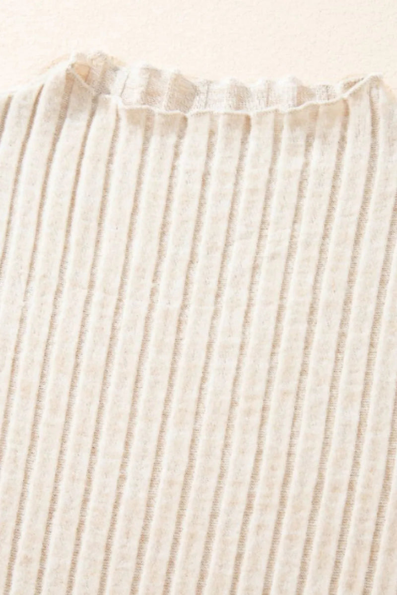 Printed Tie Waist Mock Neck Long Sleeve Dress - CELIVINE