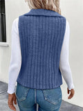 Open Front Fuzzy Vest Coat - CELIVINE