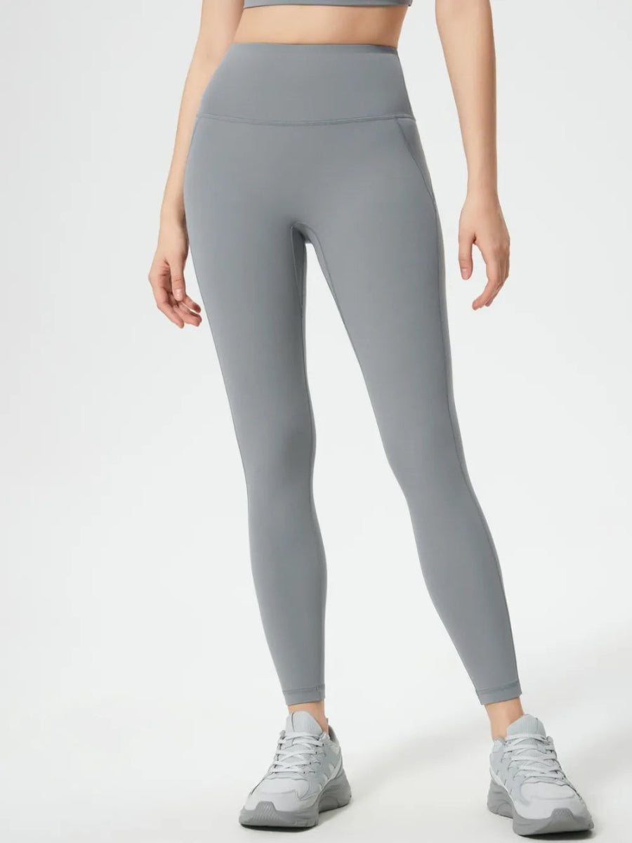 Wide Waistband Active Leggings - CELIVINE