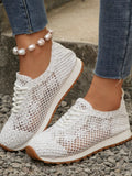 Breathable Mesh Lace - Up Sneakers - CELIVINE