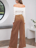 High - Waisted Wide Leg Pants - CELIVINE