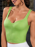 Neck Cropped Active Tank - CELIVINE