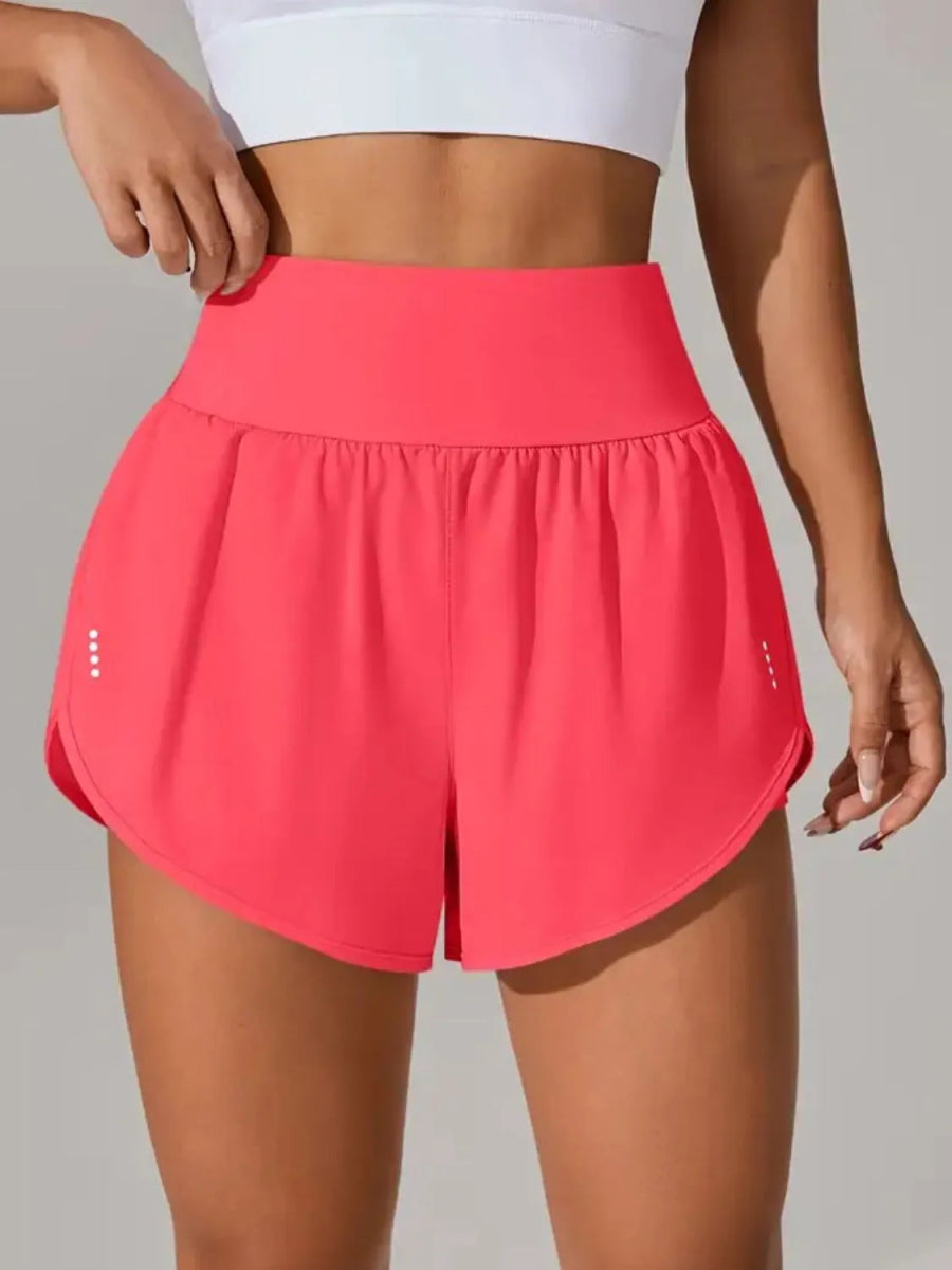 Pocketed High Waist Active Shorts - CELIVINE