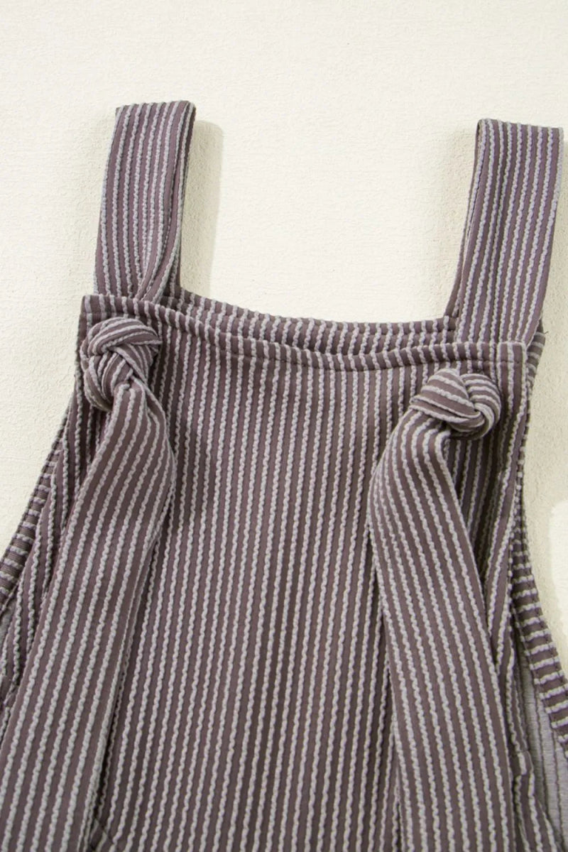 Corded Adjustable Straps Wide Leg Loose Overalls - CELIVINE