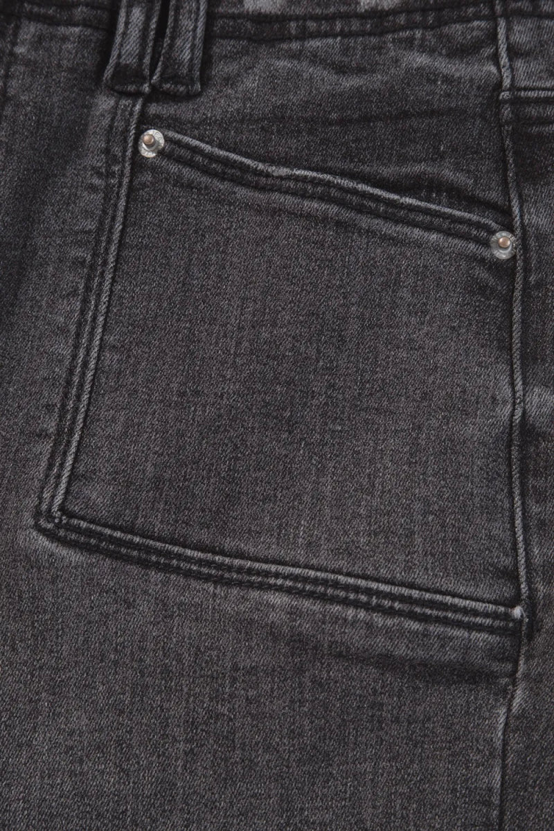 High - Waisted Wide - Leg Vintage Wash Jeans - CELIVINE