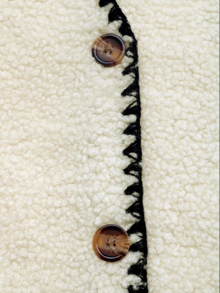 V - Neck Button Up Vest Coat - CELIVINE