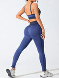 Scoop Neck Cami and High Waist Leggings Active Set - CELIVINE