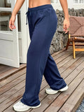 Drawstring Wide Leg Active Pants - CELIVINE