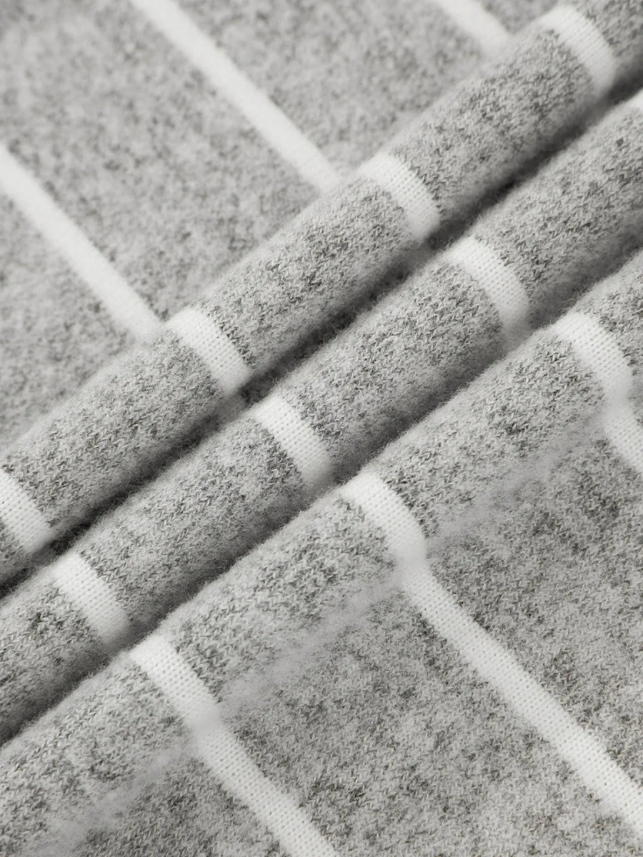 Stripe Dolman Sleeve Drop Shoulder Top - CELIVINE