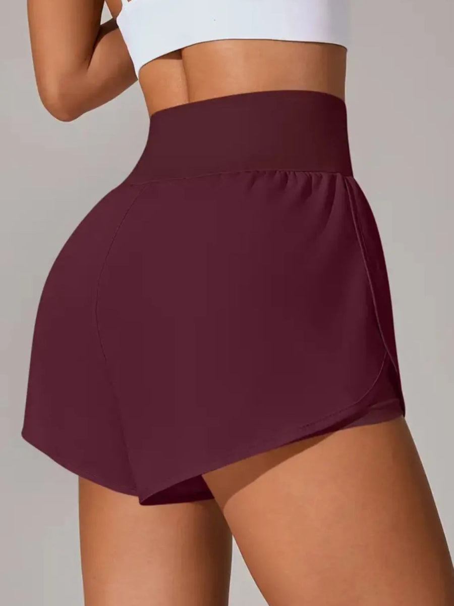 Pocketed High Waist Active Shorts - CELIVINE