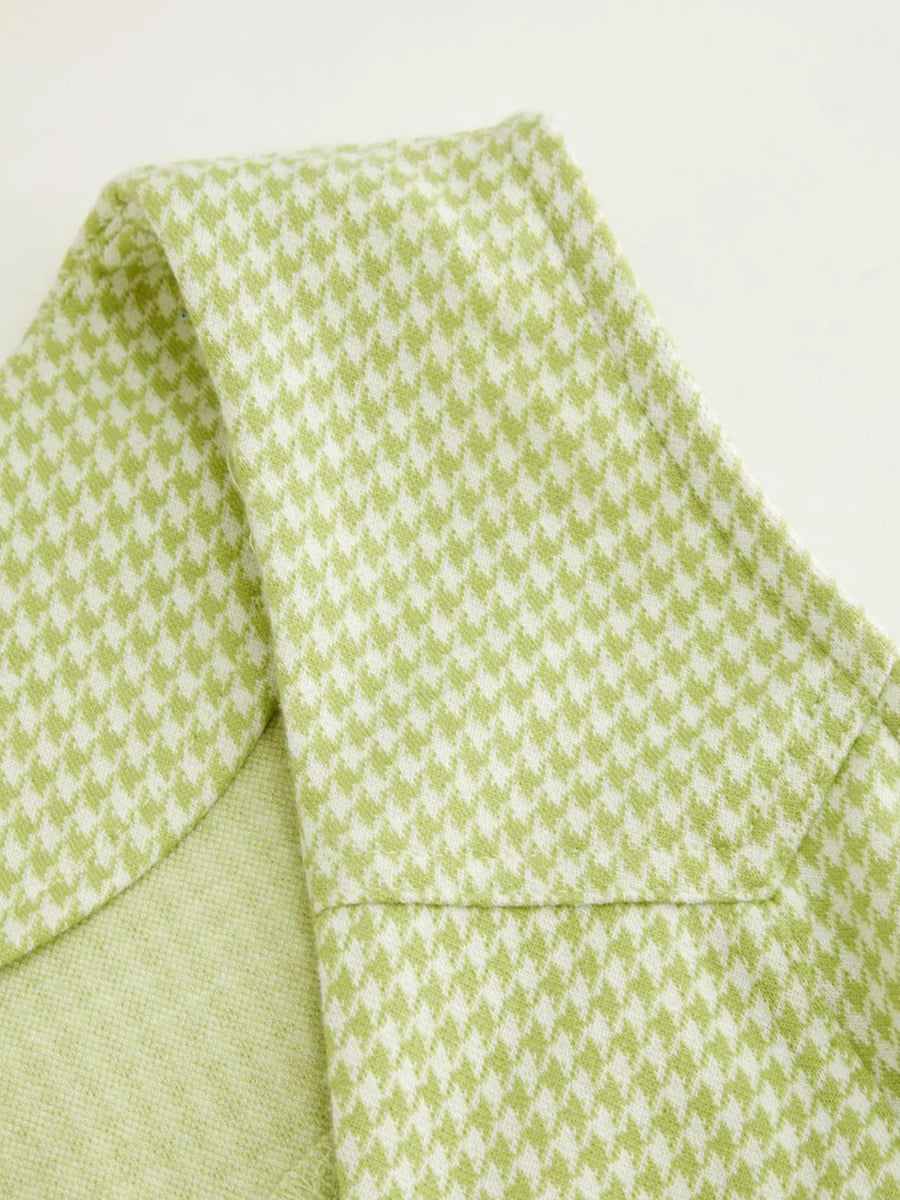 Gingham Button - Front A - Line Mini Dress - CELIVINE