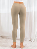 Ribbed Detail Leggings - CELIVINE