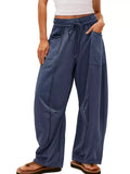 Drawstring Wide Leg Pants - CELIVINE